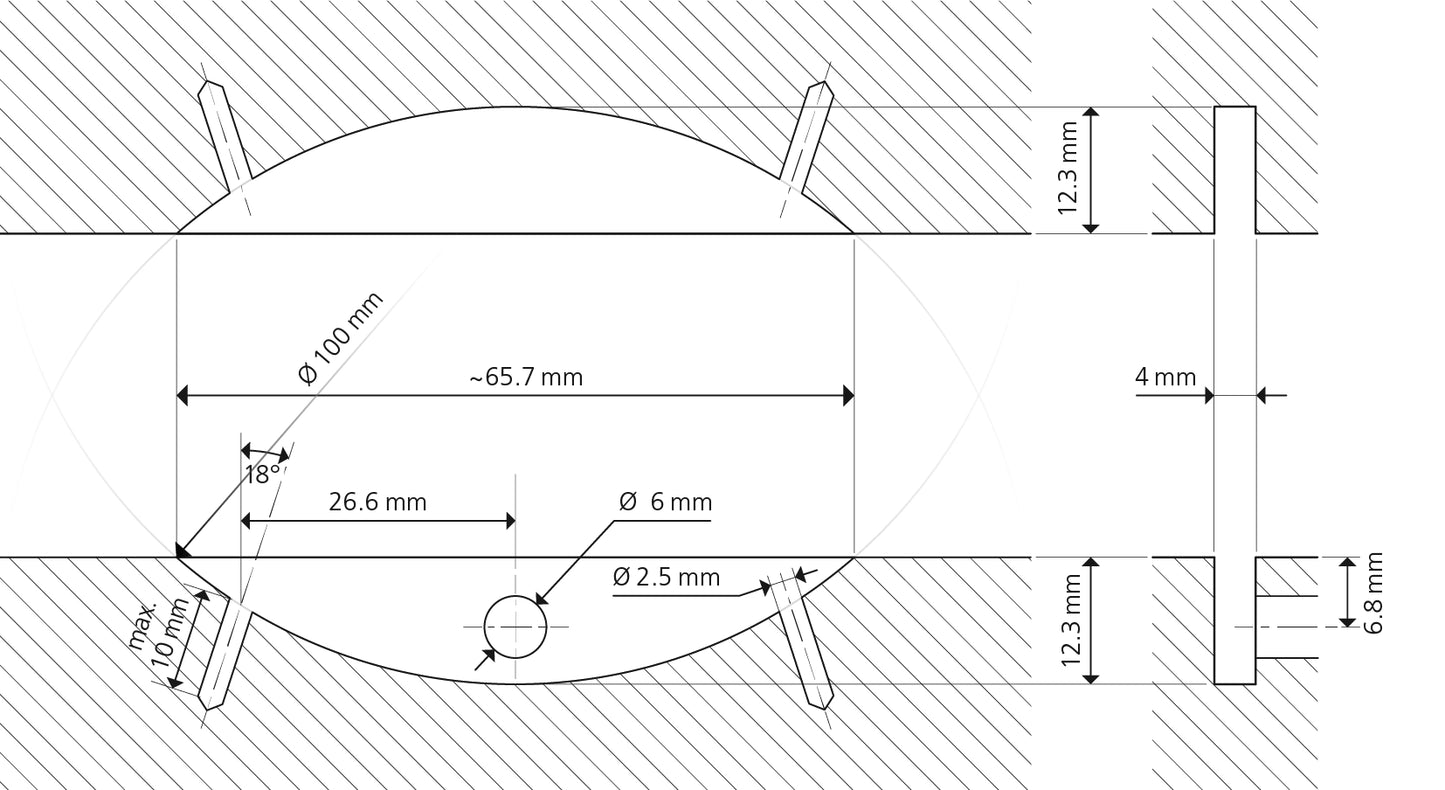 Lamello Clamex S-20 Detachable Furniture Connector for the 4mm Groove