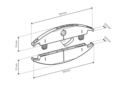 Lamello Clamex S-20 Detachable Furniture Connector for the 4mm Groove