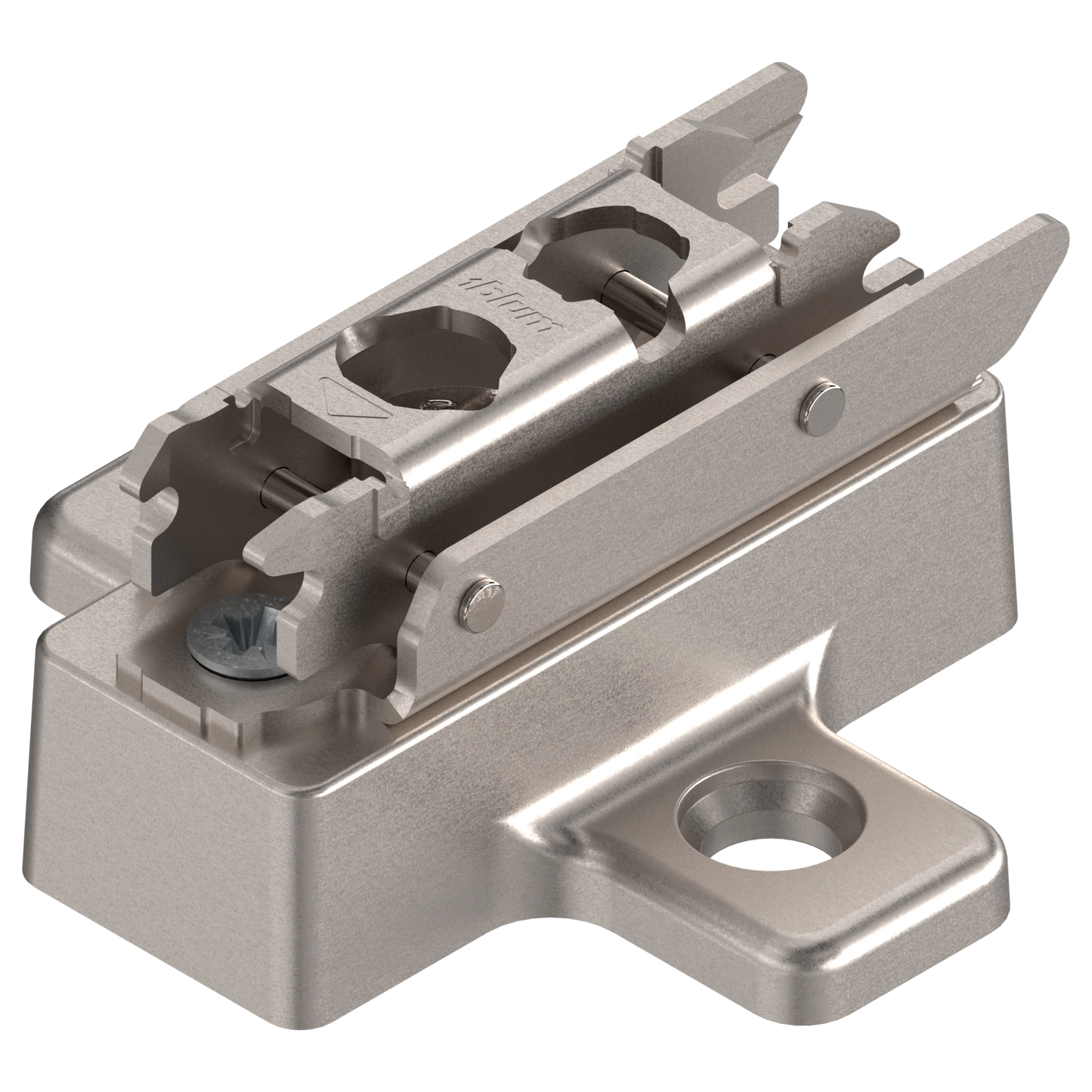 Blum Mounting Plate with Adjusting Cam, 16 mm height for 5/8" Recess for Inset Applications