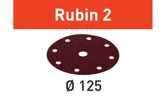 Festool Rubin2 Disc Sandpaper for 125mm (5") Sanders, 10 Pack