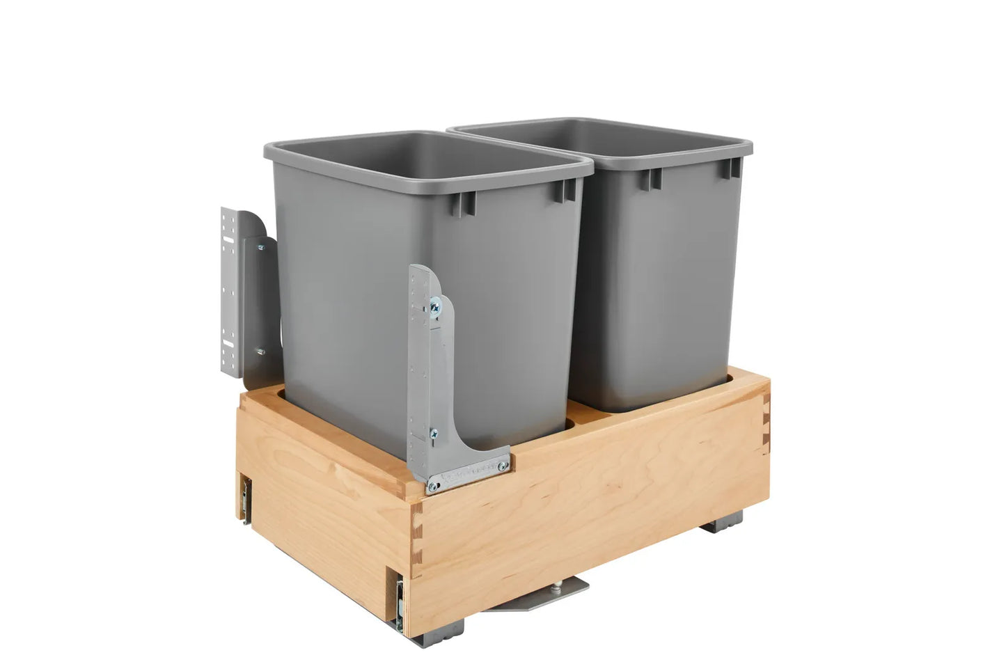 Rev-A-Shelf 4WCBM Maple Bottom Mount Waste Bin Pull Out with Rev-A-Motion