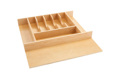 Rev-A-Shelf 4WCT-3 Trimmable Wood Cutlery Tray Insert, 9 Compartments