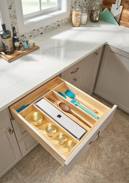 Rev-A-Shelf 4WUT Trimmable Wood Utensil Tray Insert, 18-1/2" Width