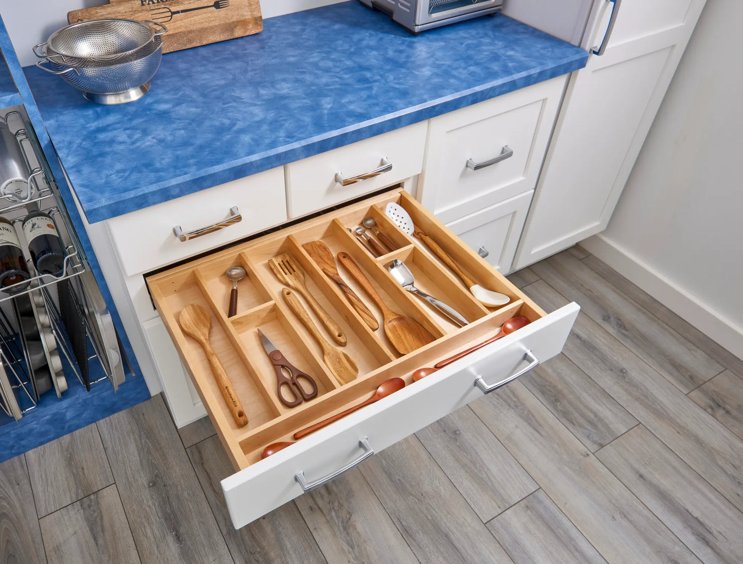 Rev-A-Shelf 4WUT Trimmable Wood Utensil Tray Insert, 33-1/8" Width