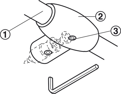 Hafele Railing Post, Kitchen Rail System, Polished Chrome