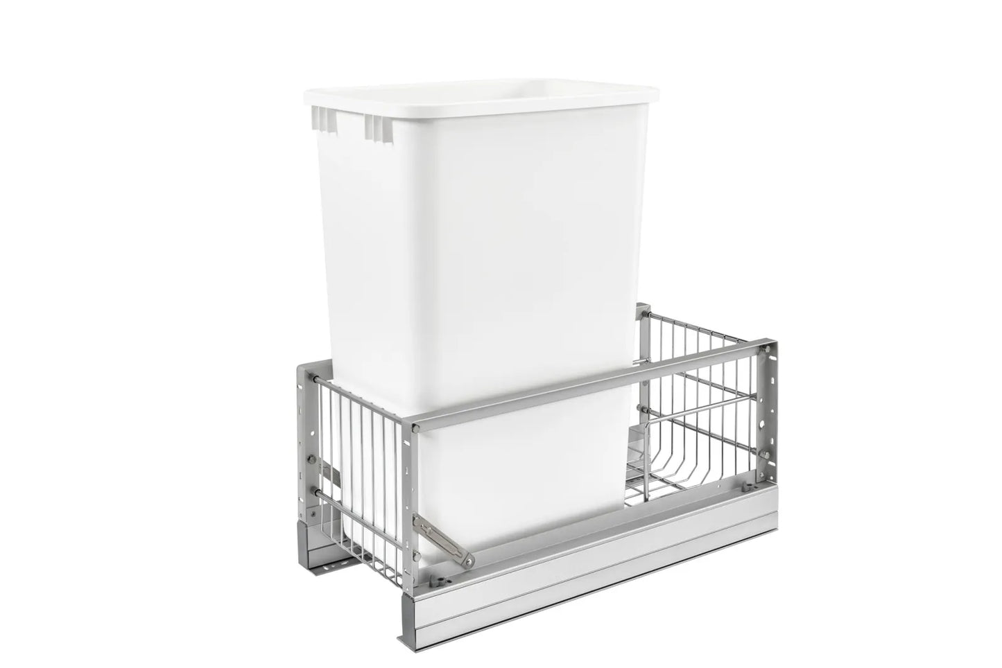 Rev-A-Shelf 5349 Series Aluminum Bottom Mount Waste Container Pullouts with Soft-Close