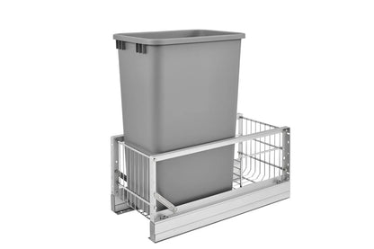 Rev-A-Shelf 5349 Series Aluminum Bottom Mount Waste Container Pullouts with Soft-Close