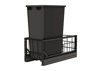 Rev-A-Shelf 5349 Series Aluminum Bottom Mount Waste Container Pullouts with Soft-Close