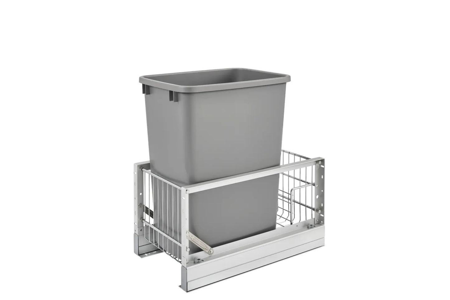 Rev-A-Shelf 5349 Series Aluminum Bottom Mount Waste Container Pullouts with Soft-Close