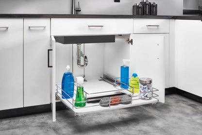 Rev-A-Shelf 5386 Series U-Shaped Solid Bottom Vanity Pullout with Soft-Close