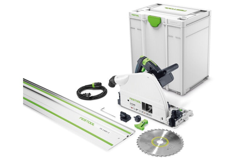 Festool 576119 TS 75 EQ-F-Plus-FS Plunge Cut Track Saw with 75" Guide Rail & Systainer3
