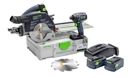 Festool 577119 HKC 55 5,0 EBI-Plus Circular Track Saw & TID 18 Impact Driver BASIC Combo Kit, in Systainer3