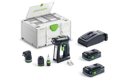 Festool 577619 C 18 Cordless Drill Bluetooth HighPower 4.0Ah Kit with Systainer3