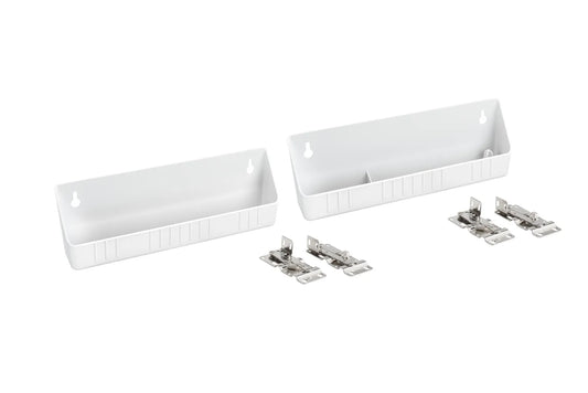 Rev-A-Shelf 6572 Molded Sink Front Tip-Out Tray Set (Two Trays and Hinge Pairs), White Polymer