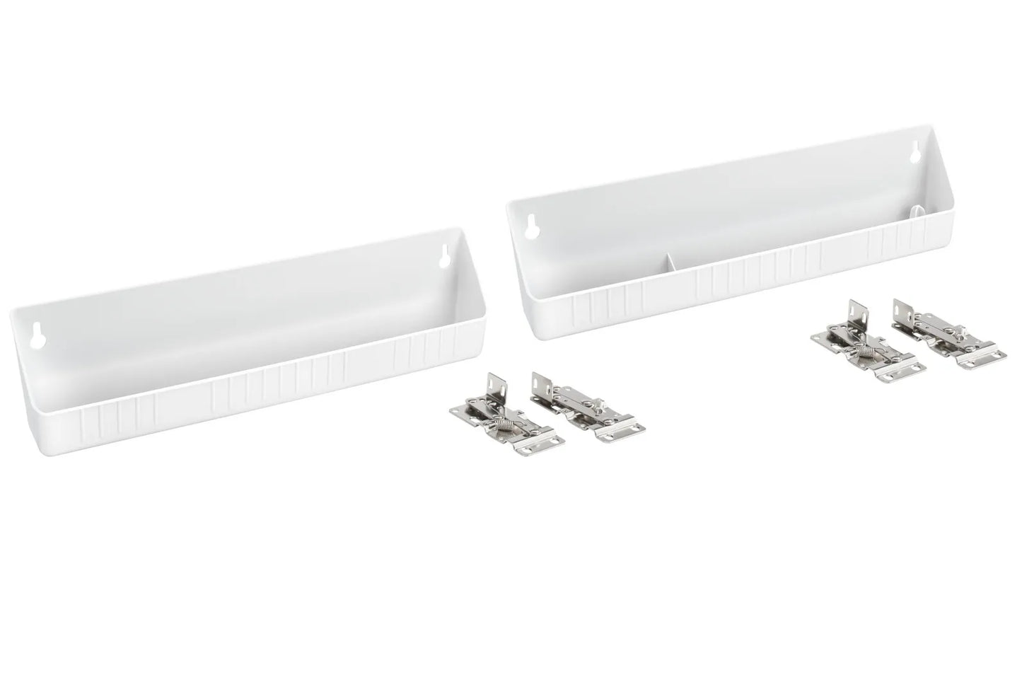 Rev-A-Shelf 6572 Molded Sink Front Tip-Out Tray Set (Two Trays and Hinge Pairs), White Polymer