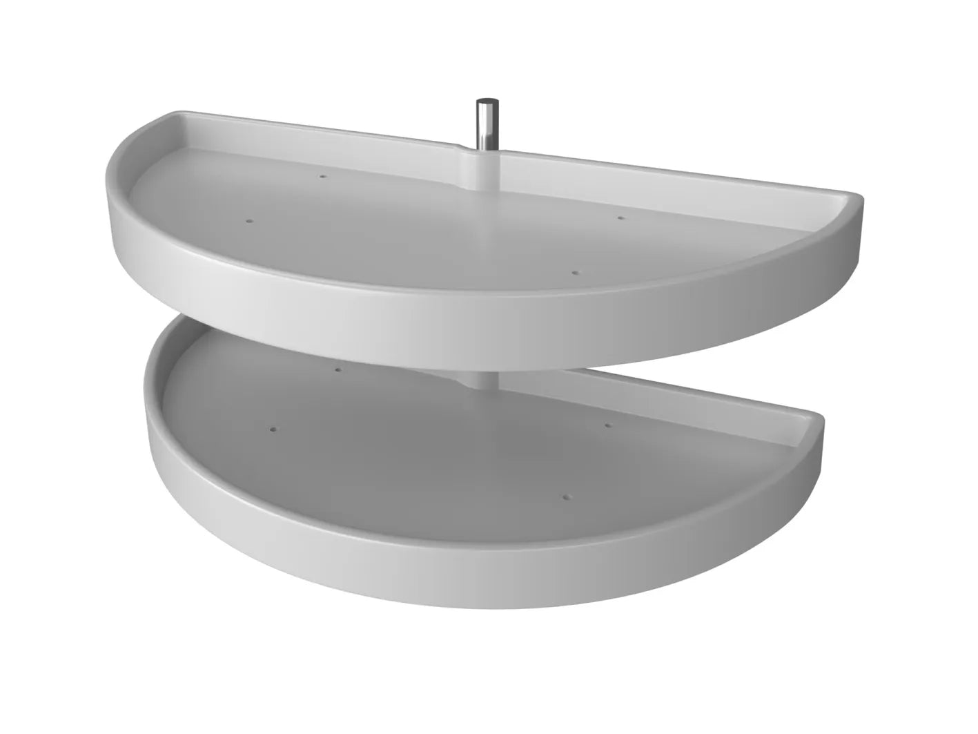 Rev-A-Shelf 6842 Series (2) Shelf Polymer Half-Moon Lazy Susan w/ Pivot