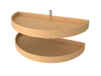 Rev-A-Shelf 6842 Series (2) Shelf Polymer Half-Moon Lazy Susan w/ Pivot