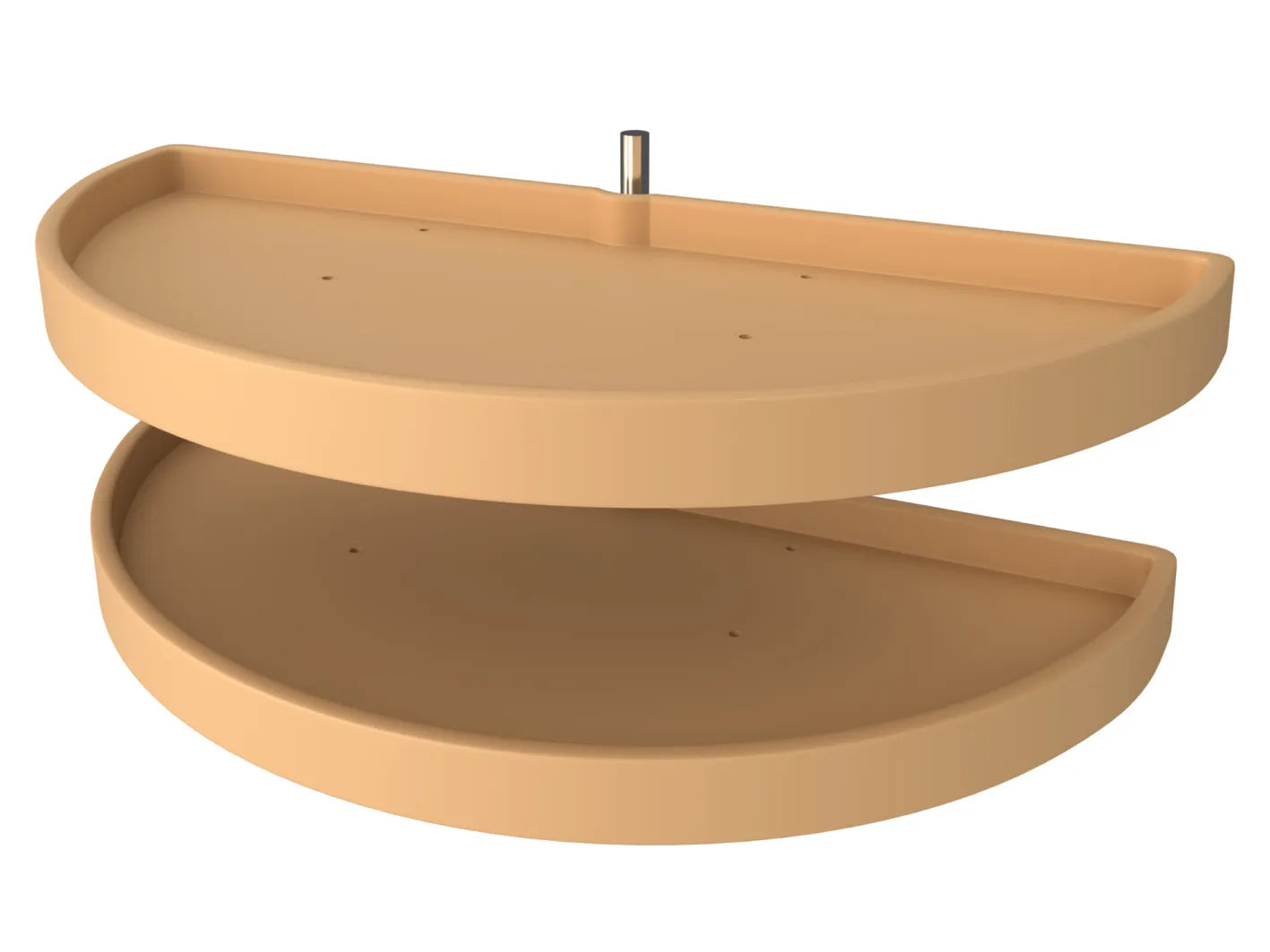 Rev-A-Shelf 6842 Series (2) Shelf Polymer Half-Moon Lazy Susan w/ Pivot