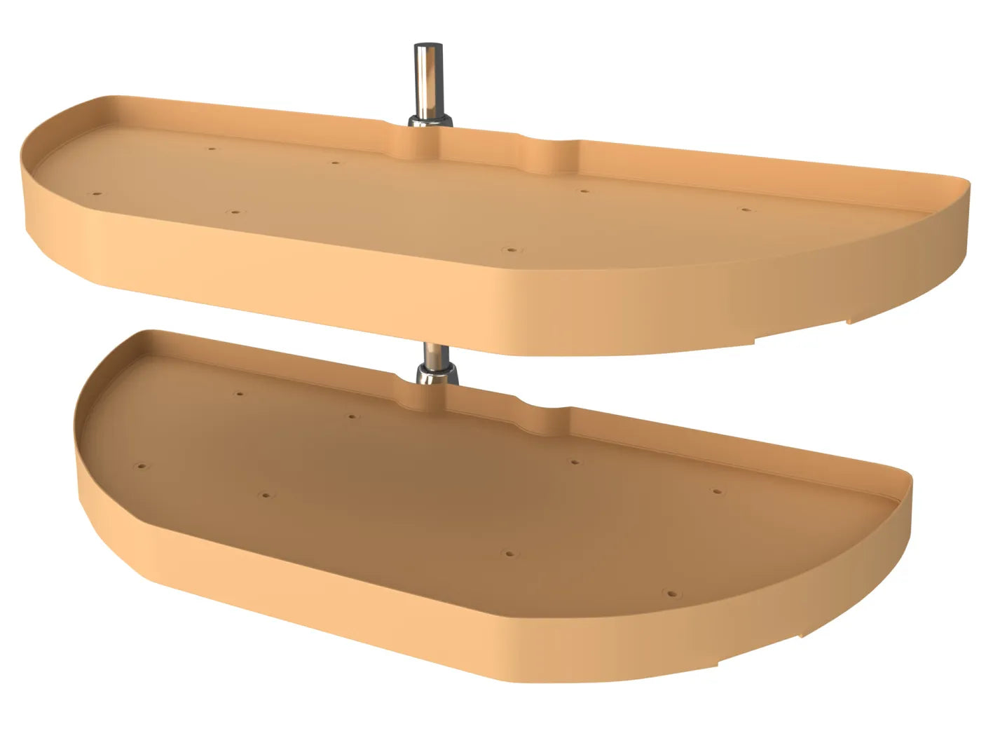 Rev-A-Shelf 6882 Series (2) Shelf Polymer Half-Moon Lazy Susan w/ Pivot and Slides