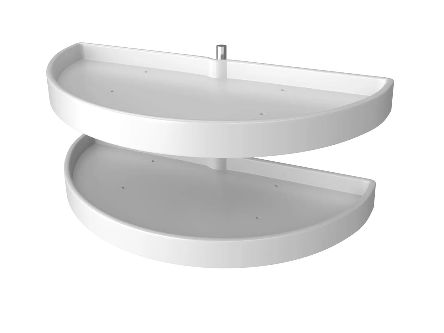 Rev-A-Shelf 6882 Series (2) Shelf Polymer Half-Moon Lazy Susan w/ Pivot and Slides