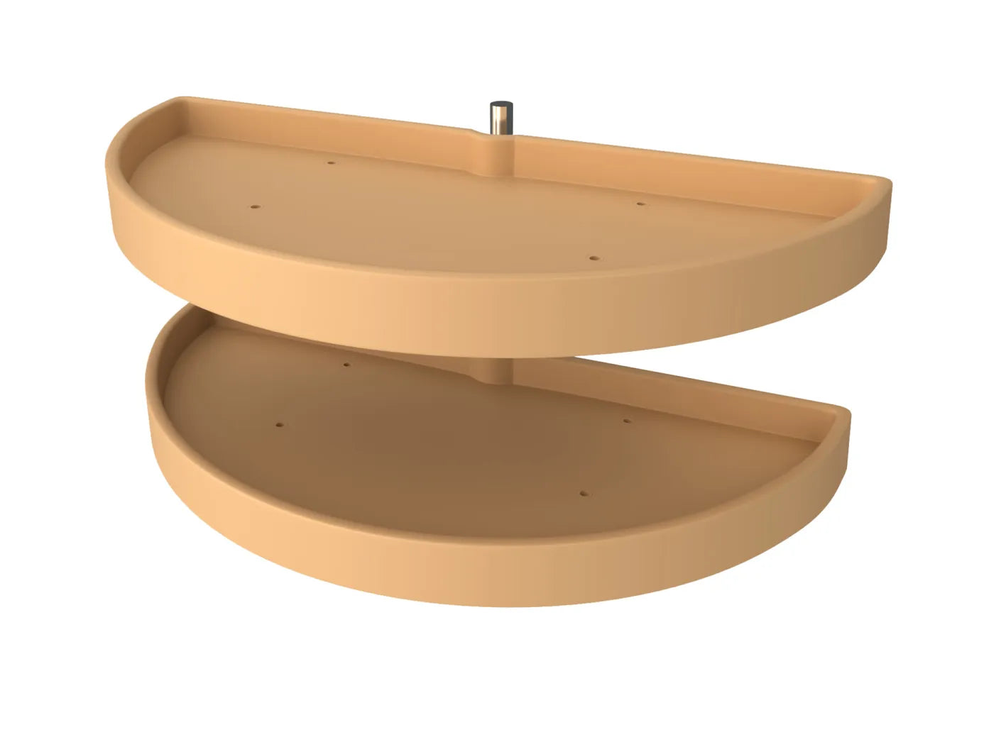 Rev-A-Shelf 6882 Series (2) Shelf Polymer Half-Moon Lazy Susan w/ Pivot and Slides