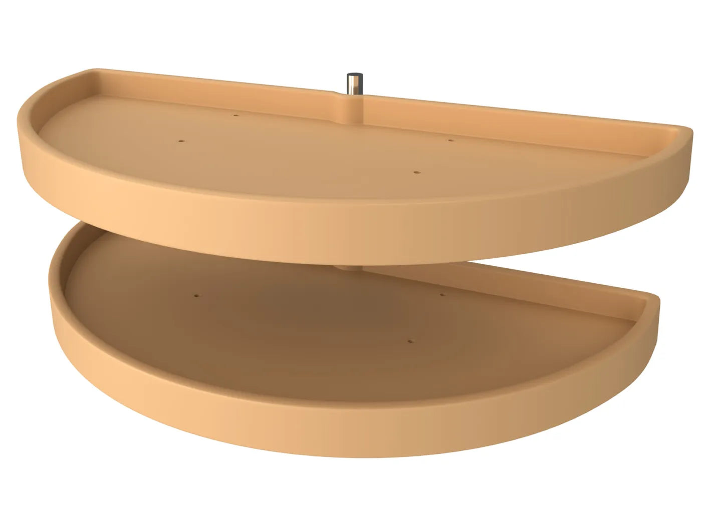 Rev-A-Shelf 6882 Series (2) Shelf Polymer Half-Moon Lazy Susan w/ Pivot and Slides