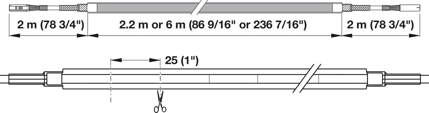 Hafele Loox5 1302 COB Complete LED Strip Light, Monochrome, High Intensity, 24V