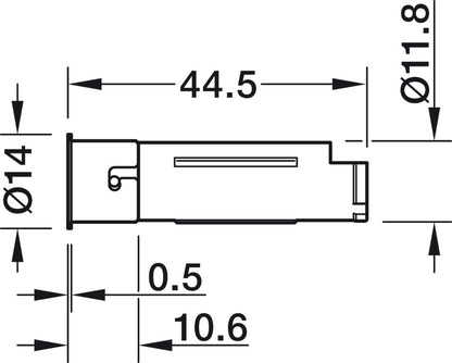 Hafele Loox Touch Dimmer Switch, Surface or Recess Mounted, Modular