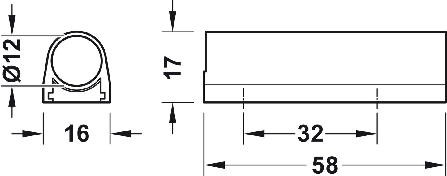 Surface Mount Light Switch Housing, for Häfele Loox Door and Motion Sensor Switches
