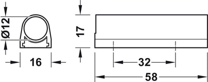 Surface Mount Light Switch Housing, for Häfele Loox Door and Motion Sensor Switches
