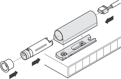 Surface Mount Light Switch Housing, for Häfele Loox Door and Motion Sensor Switches