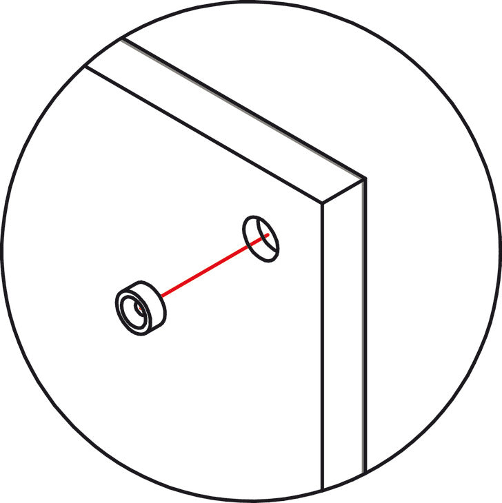 Hafele Loox Magnetic Reed Light Switch, with 4-Pin Plug for Switch Port