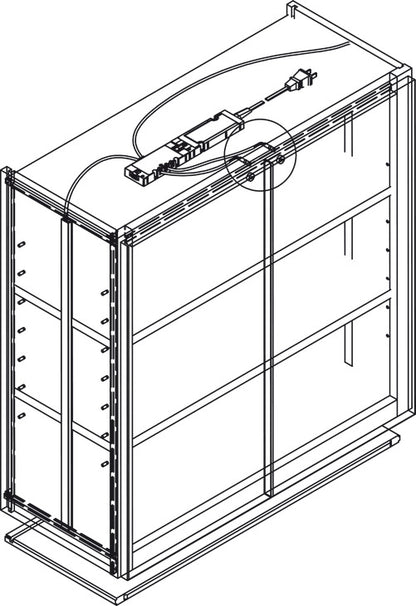 Hafele Loox Magnetic Reed Light Switch, with 4-Pin Plug for Switch Port