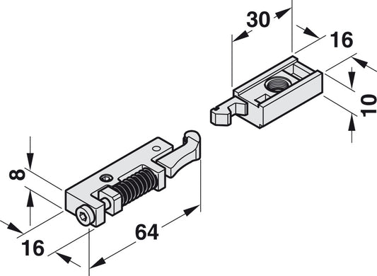 HAFELE INTERLOCK HOLD OPEN DEVICE DORMA TS97