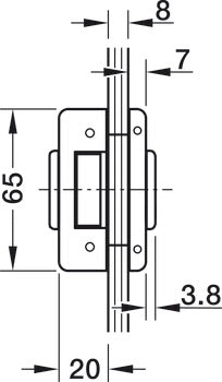 GLASS DOOR LOCK RONDO DORMA GLASS SS