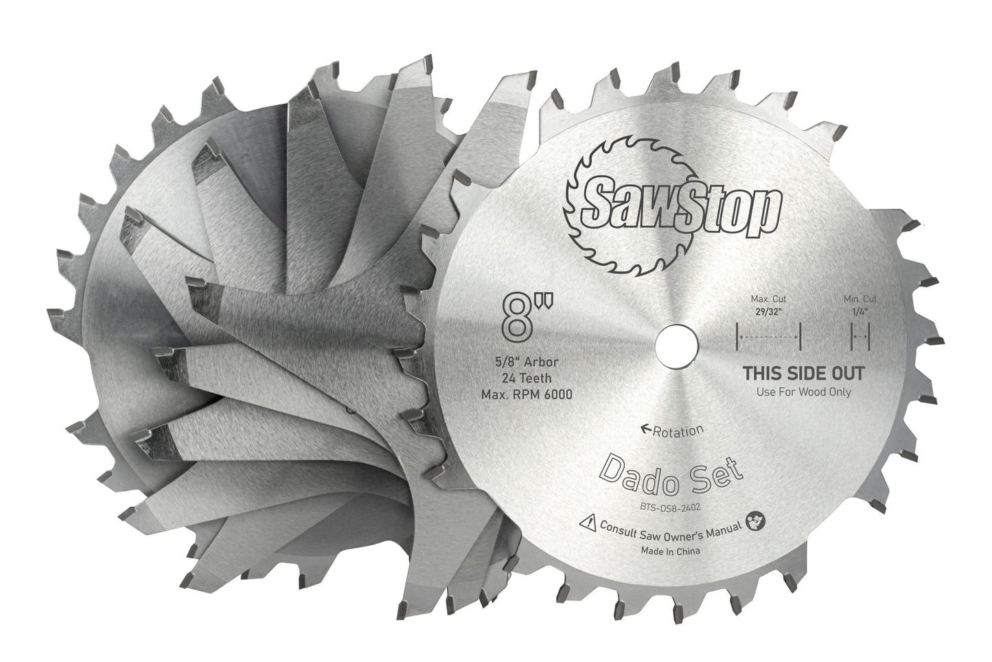Sawstop 8” Premium Dado Set