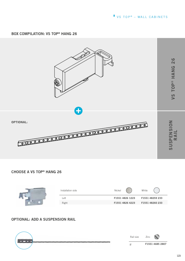 Vauth Sagel TOP® Hang 26 Steel Cabinet Hanger