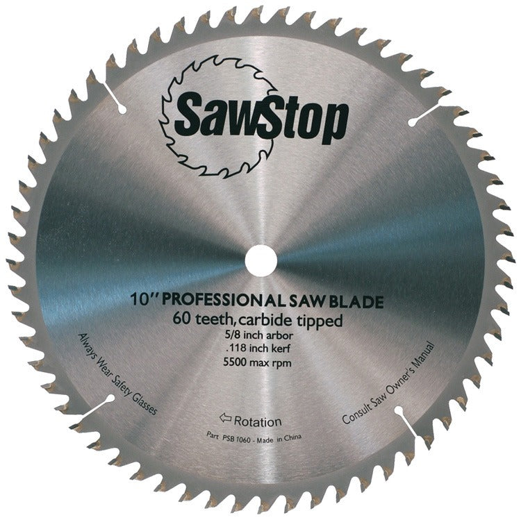 Sawstop 60-Tooth Combination Table Saw Blade