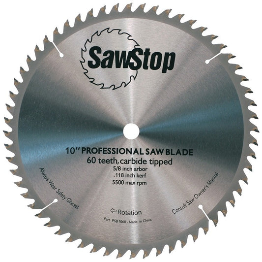 Sawstop 60-Tooth Combination Table Saw Blade