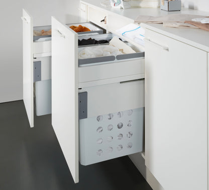 Vauth Sagel WASH® Space XX Pro Full Height Laundry Hamper Pull Out System, for Frameless Cabinet Application