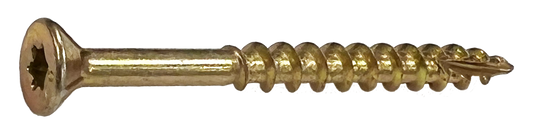 Daggerz Star Flat Head Wood Screws | Yellow Zinc