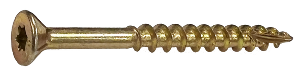 Daggerz Star Flat Head Wood Screws | Yellow Zinc