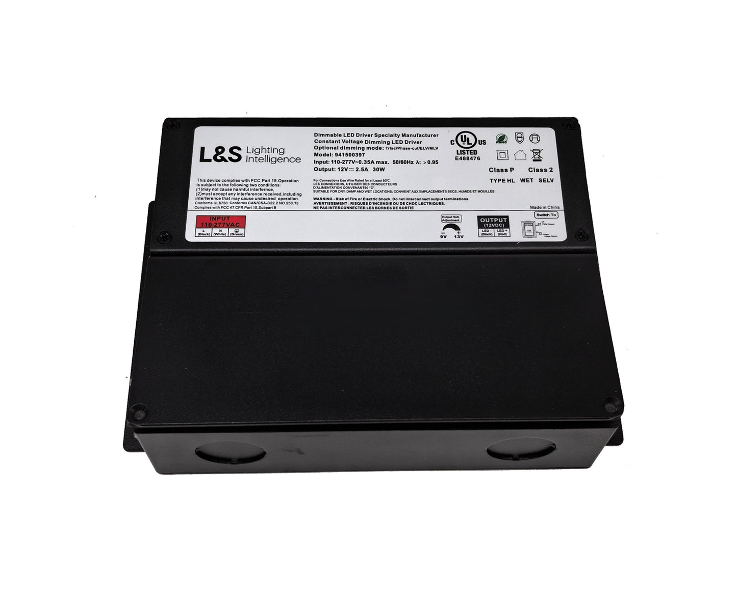 L&S Lighting Dimming LED Driver with Junction Box