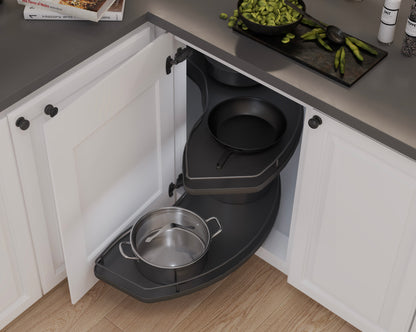 Vauth Sagel CORNERSTONE® Swing Scalea Blind Corner Optimizer, Premium 2-Tray Set