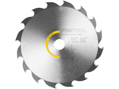 Festool 205770 Wood Rip Cut HW Saw Blade 168x1,8x20 PW16