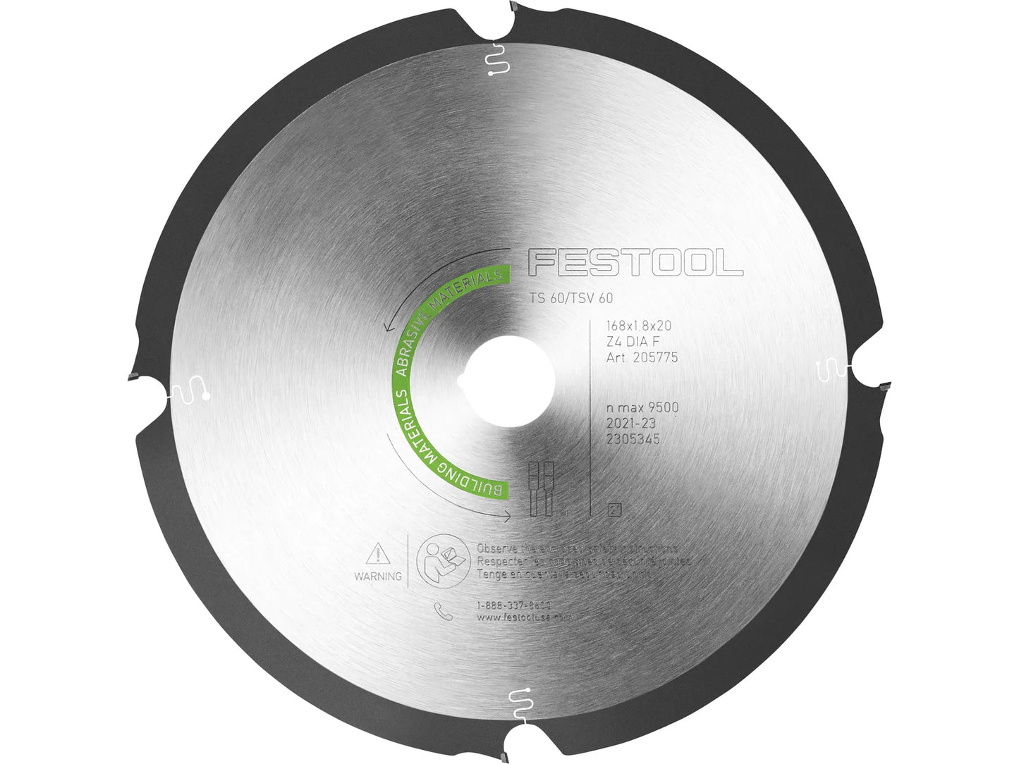 Festool 205775 Abrasive Materials Diamond Saw Blade 168x1,8x20 F4