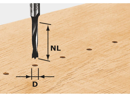 Festool 491065 Dowel Drill Router Bit HW 3x16mm