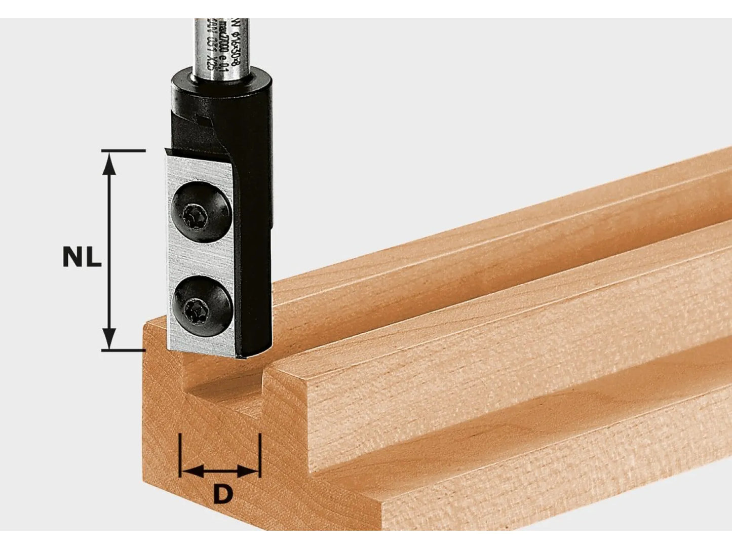 Festool 491079 Straight Router Bit HW 8x25mm