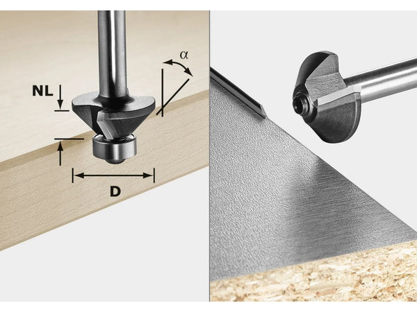 Festool 499800 HW Chamfer Router Bit