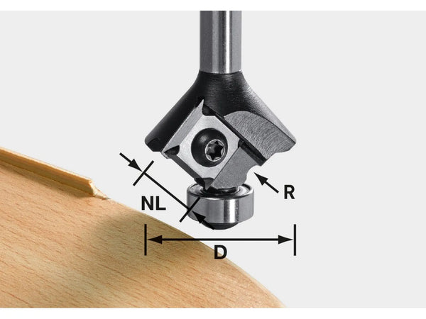 Festool 499809 Radius Router Bit for Edge Banding, 2mm Radius